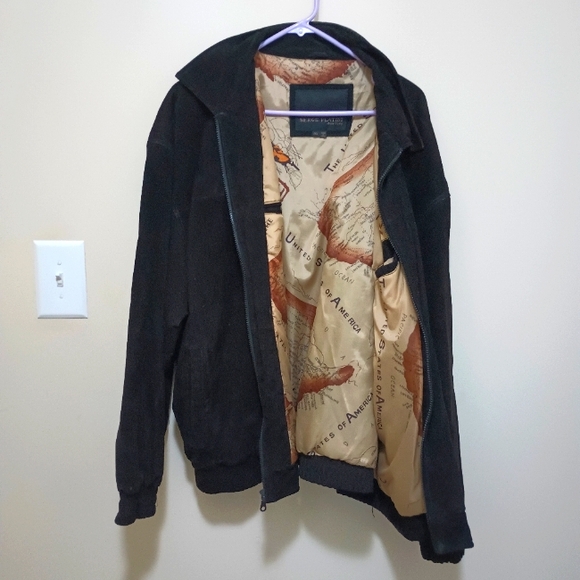 Vintage Serge Platini Milan Italy black Suede jacket Men's XXlarge - Picture 2 of 14